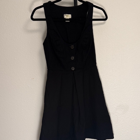 Maeve Dresses & Skirts - GUC Maeve Black A Line Dress with Corset-Like Top and Pockets Size 2